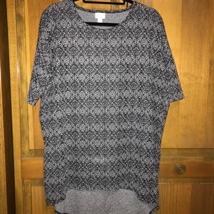 LulaRoe Irma Black & Gray Size S EUC
